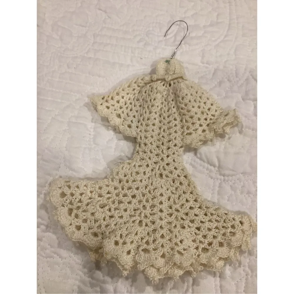 Vintage Crochet Angel Christmas Ornament